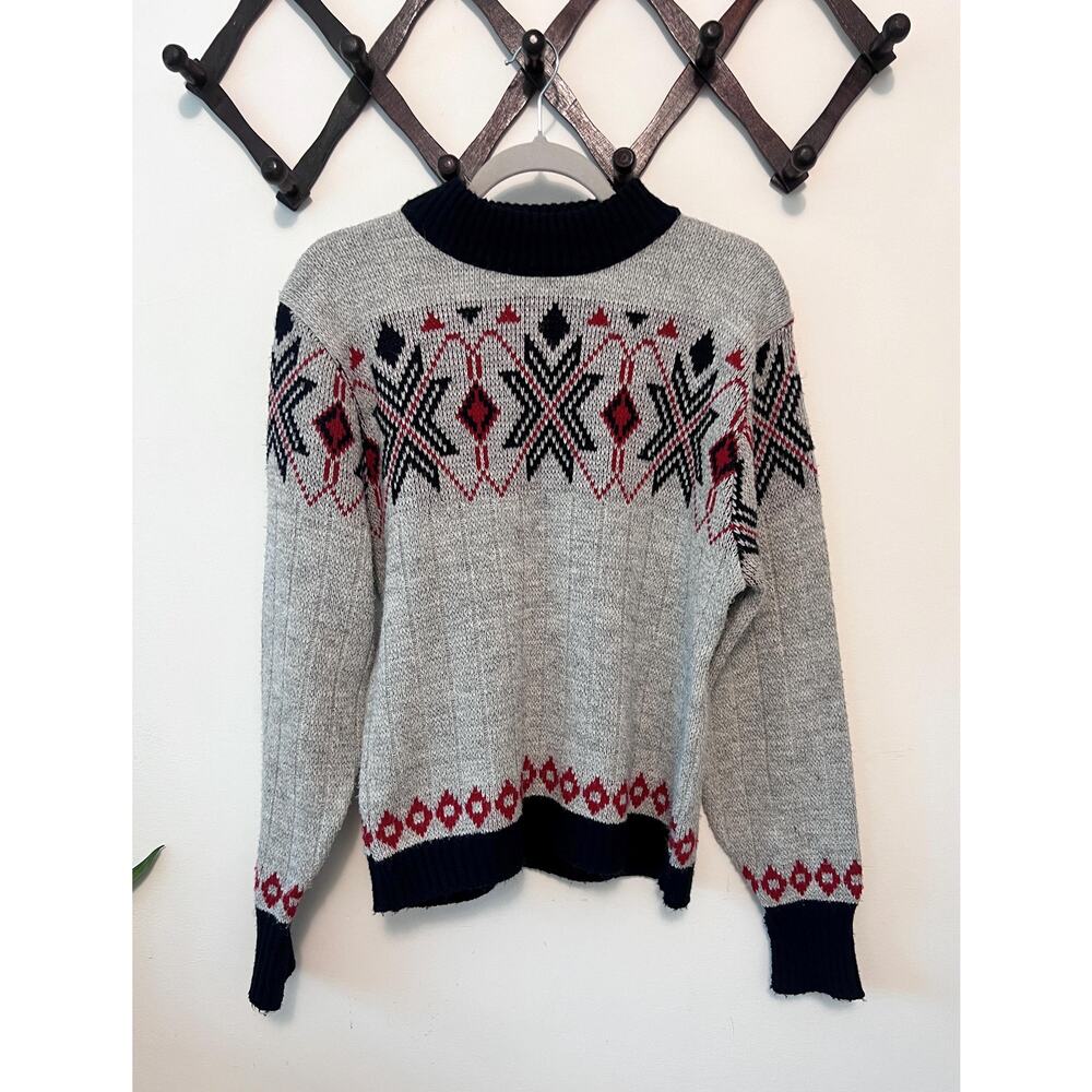 Puritan Ski Lift Mock Neck Vintage Sweater